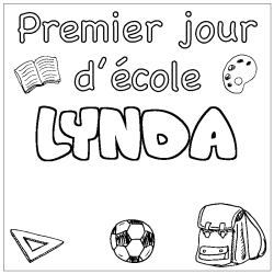 Coloración del nombre LYNDA - decorado primer día de escuela