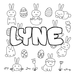 Dibujo para colorear LYNE - decorado Pascua