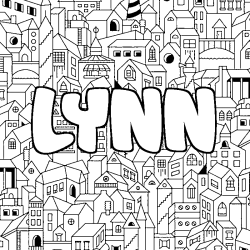 Coloración del nombre LYNN - decorado ciudad