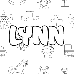 Dibujo para colorear LYNN - decorado juguetes