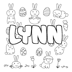 Coloración del nombre LYNN - decorado Pascua