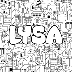 Dibujo para colorear LYSA - decorado ciudad