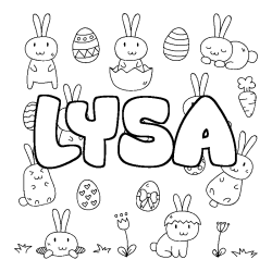 Dibujo para colorear LYSA - decorado Pascua