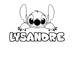 Coloración del nombre LYSANDRE - decorado Stitch