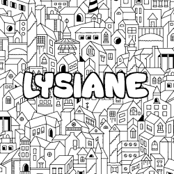 Dibujo para colorear LYSIANE - decorado ciudad