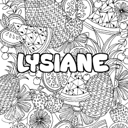 Dibujo para colorear LYSIANE - decorado mandala de frutas