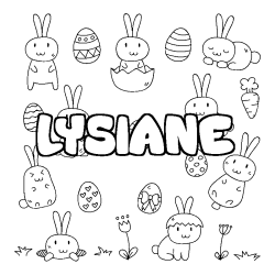 Dibujo para colorear LYSIANE - decorado Pascua