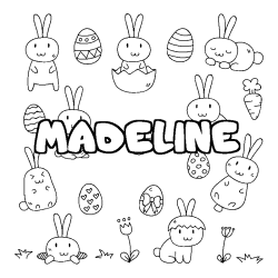 Coloración del nombre MADELINE - decorado Pascua