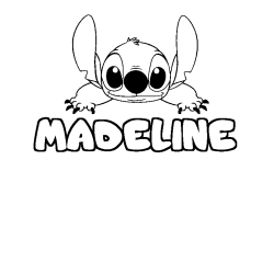 Coloración del nombre MADELINE - decorado Stitch