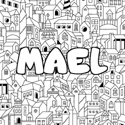 Coloración del nombre MAEL - decorado ciudad