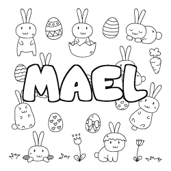 Coloración del nombre MAEL - decorado Pascua