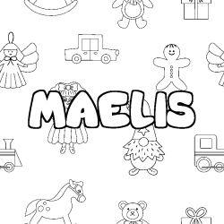 Coloración del nombre MAELIS - decorado juguetes