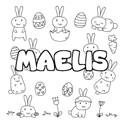 Coloración del nombre MAELIS - decorado Pascua