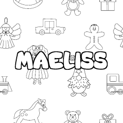 Coloración del nombre MAELISS - decorado juguetes