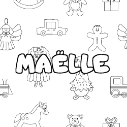 Coloración del nombre MAËLLE - decorado juguetes