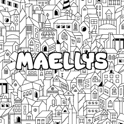 Coloración del nombre MAELLYS - decorado ciudad