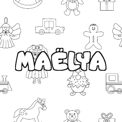 Coloración del nombre MAËLYA - decorado juguetes