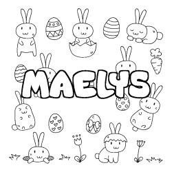 Coloración del nombre MAELYS - decorado Pascua