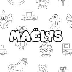 Coloración del nombre MAËLYS - decorado juguetes