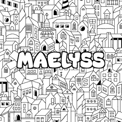 Coloración del nombre MAELYSS - decorado ciudad