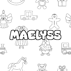 Coloración del nombre MAELYSS - decorado juguetes