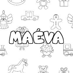 Coloración del nombre MAÉVA - decorado juguetes