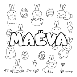 Dibujo para colorear MA&Euml;VA - decorado Pascua