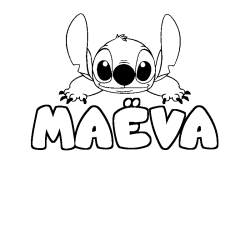 Dibujo para colorear MA&Euml;VA - decorado Stitch