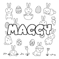 Coloración del nombre MAGGY - decorado Pascua