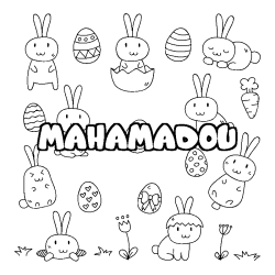 Coloración del nombre MAHAMADOU - decorado Pascua