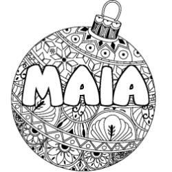 Dibujo para colorear MAIA - decorado bola de Navidad