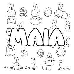 Dibujo para colorear MAIA - decorado Pascua