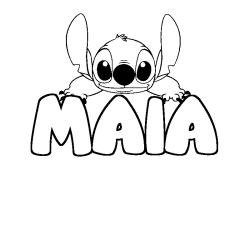 Dibujo para colorear MAIA - decorado Stitch