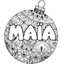 Coloración del nombre MAÏA - decorado bola de Navidad