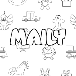 Coloración del nombre MAILY - decorado juguetes