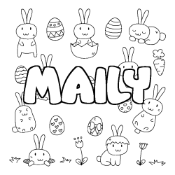 Coloración del nombre MAILY - decorado Pascua