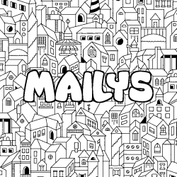 Coloración del nombre MAILYS - decorado ciudad