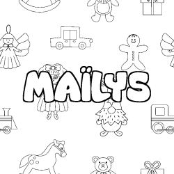 Coloración del nombre MAÏLYS - decorado juguetes