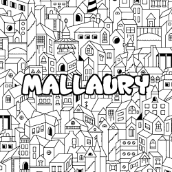 Coloración del nombre MALLAURY - decorado ciudad