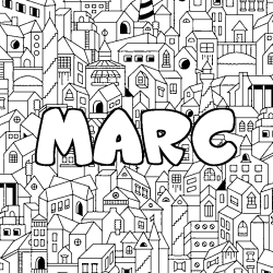 Coloración del nombre MARC - decorado ciudad