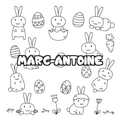 Coloración del nombre MARC-ANTOINE - decorado Pascua