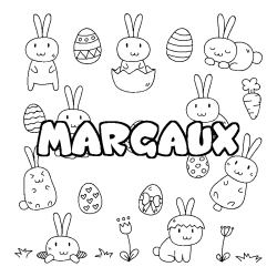 Coloración del nombre MARGAUX - decorado Pascua