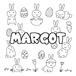 Coloración del nombre MARGOT - decorado Pascua