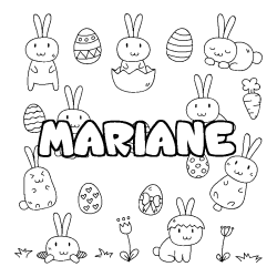 Coloración del nombre MARIANE - decorado Pascua