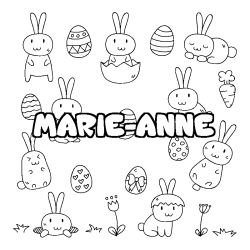 Coloración del nombre MARIE-ANNE - decorado Pascua