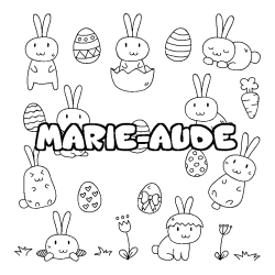 Coloración del nombre MARIE-AUDE - decorado Pascua