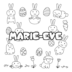 Coloración del nombre MARIE-EVE - decorado Pascua