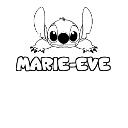 Coloración del nombre MARIE-EVE - decorado Stitch