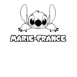 Coloración del nombre MARIE-FRANCE - decorado Stitch