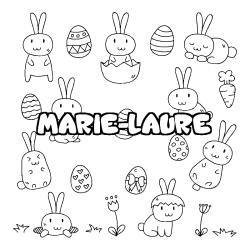 Coloración del nombre MARIE-LAURE - decorado Pascua